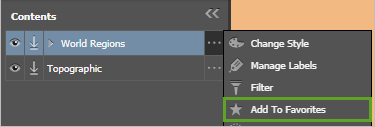 Add to Favorites from the Compilation window Add to Favorites from the Compilation window